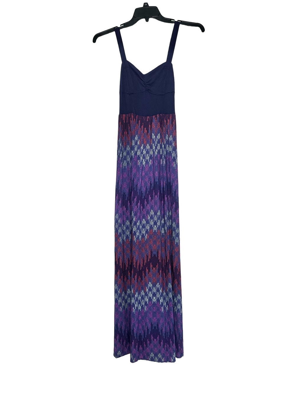 Mudd Navy, Purple & Red Patterned Maxi Dress